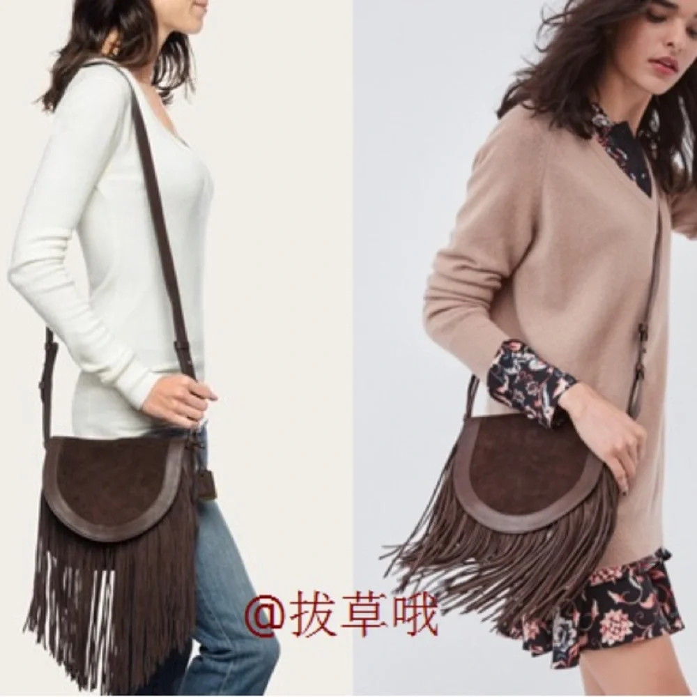 Frye Ray Fringe Saddle Bag - Picture 4 of 17